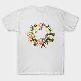 Vintage watercolor floral wreath T-Shirt